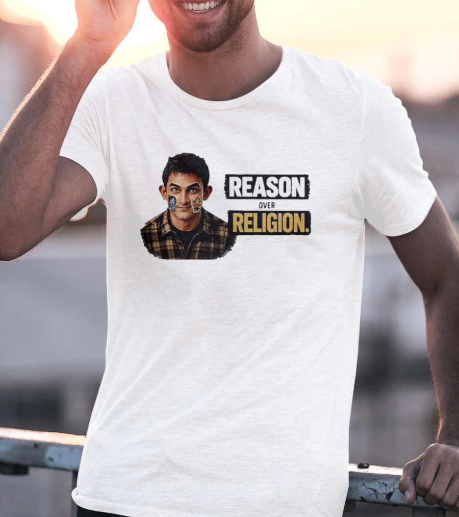 Reason Over Religion Intellectual Message T-Shirt
