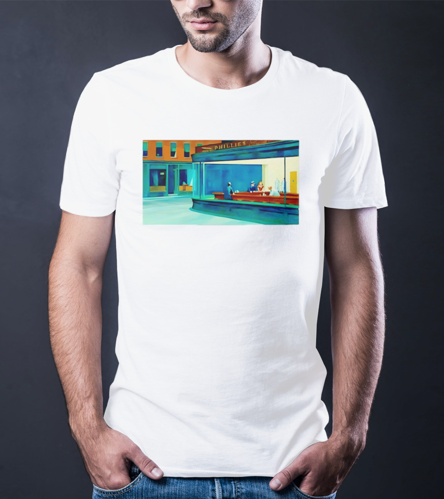 Philly Diner Institute Chicago Edward Hopper Scene T-Shirt