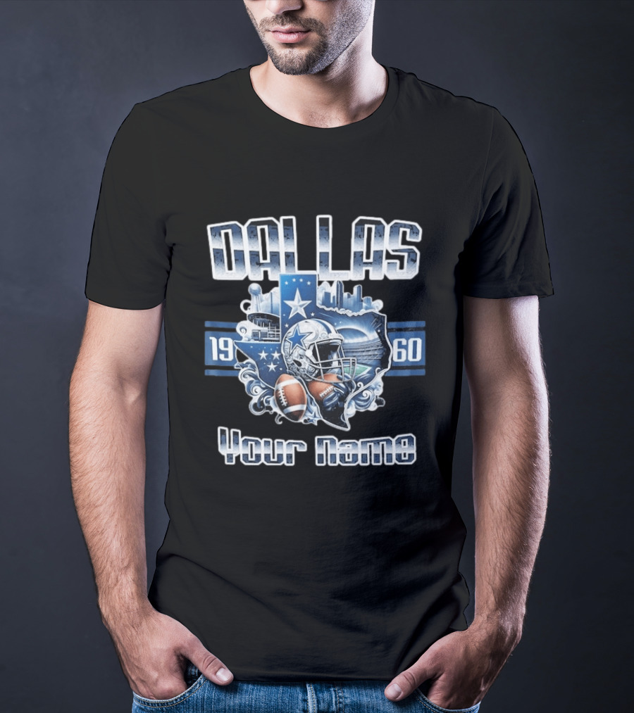 Dallas Cowboys Football 1960 Custom Your Name Option T-Shirt