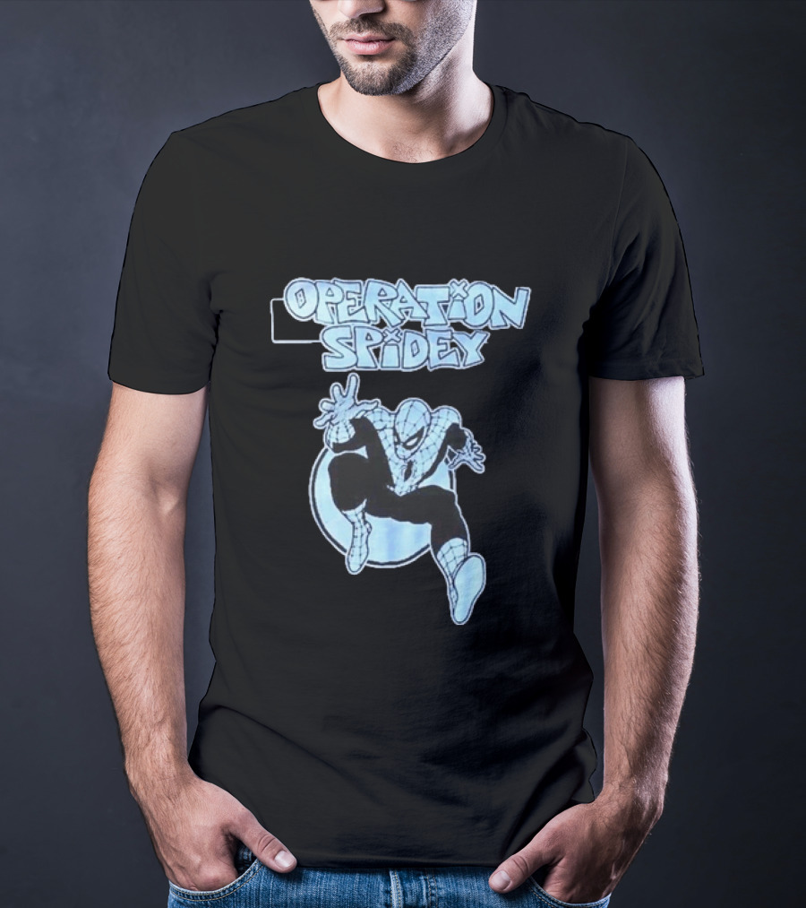 Operation Spidey Marvel Super Hero Spider Man Swinging Into Action T-Shirt