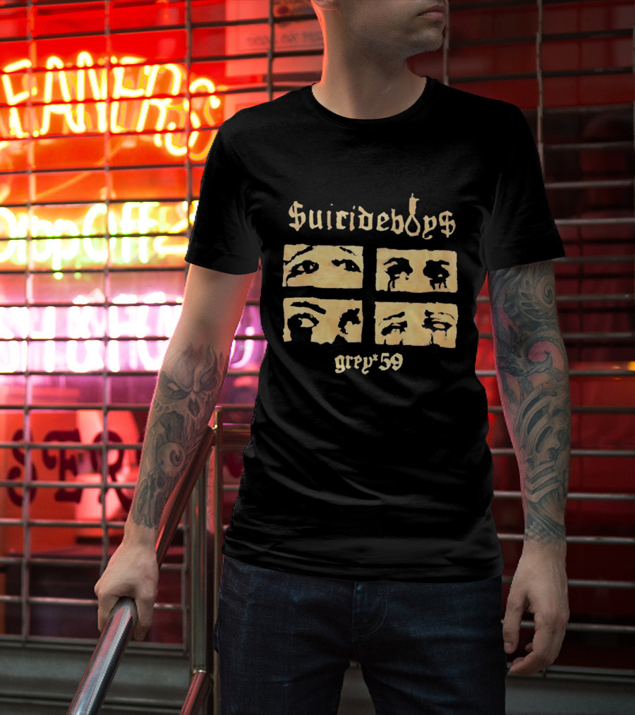 Suicideboys Grey 59 Distressed Eyebrow T-Shirt