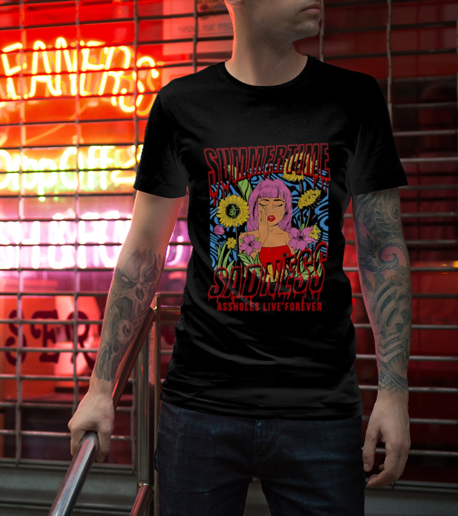 Summertime Sadness Assholes Live Forever Sunflower Woman T-Shirt
