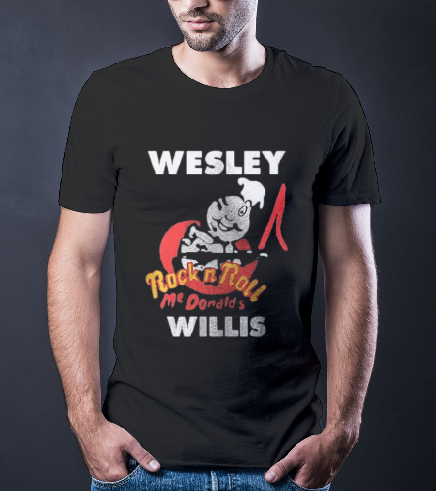 Wesley Willis McDonald's Rock N Roll Cartoon Character Moon T-Shirt