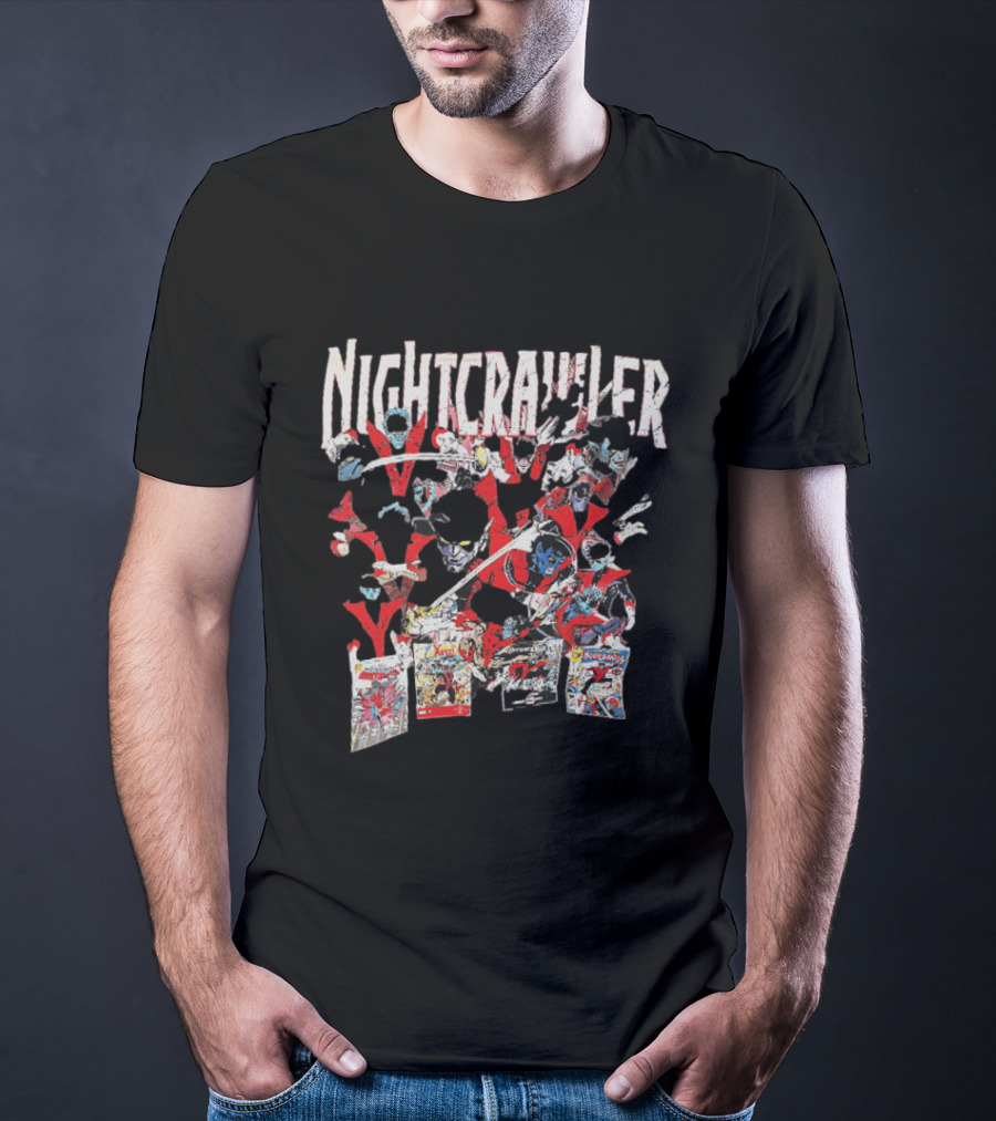 Nightcrawler X Men Comics Marvel The Amazing Nightcrawler Pages T-Shirt