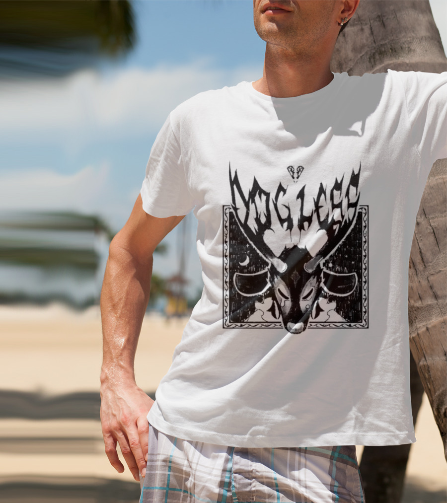 Dog Legs Gothic Skull Artwork Ward Them Off Alternative Rock T-Shirt