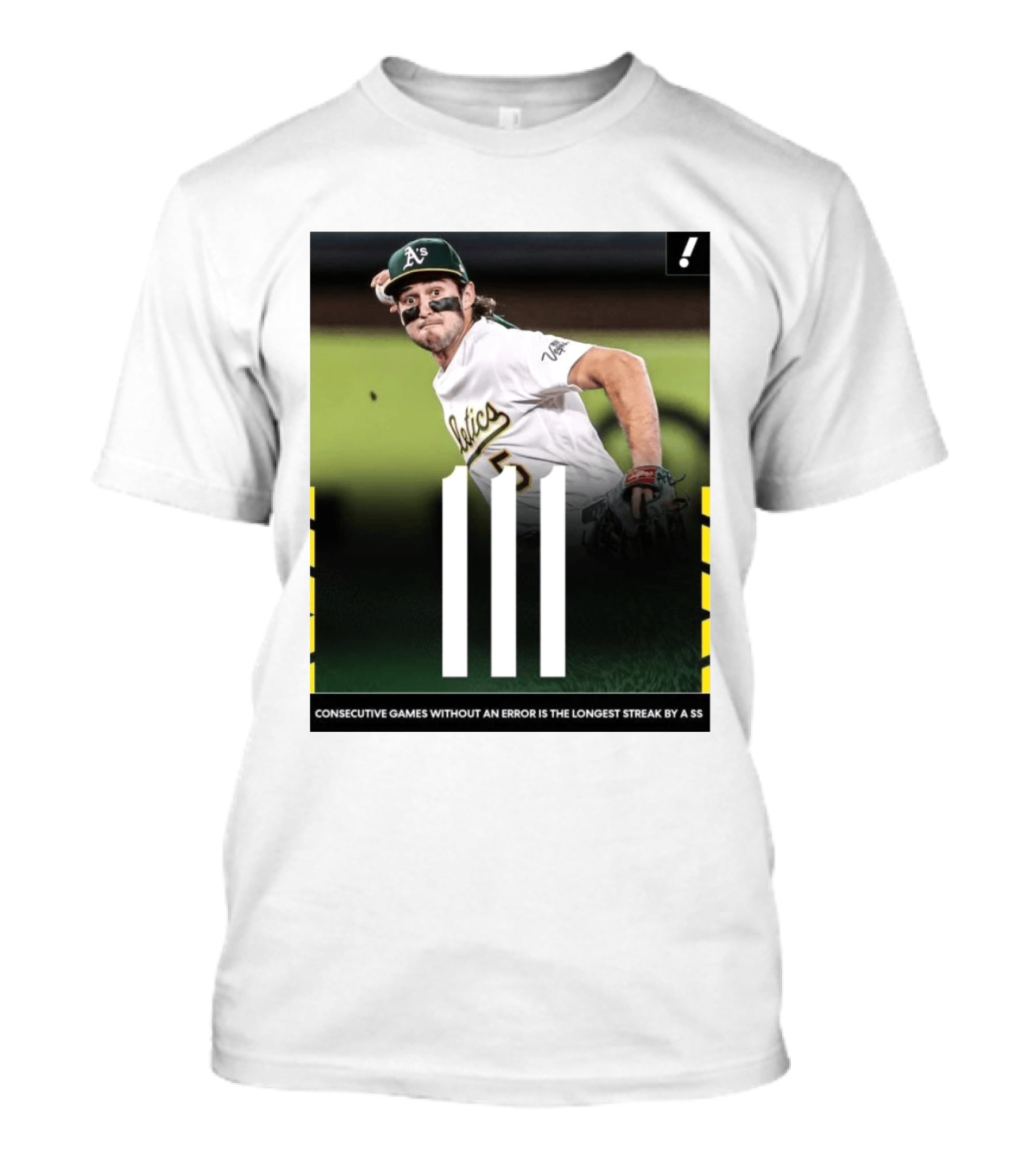 Jacob Wilson Athletics 111 Consecutive Errorless Games Record By Shortstop T-Shirt