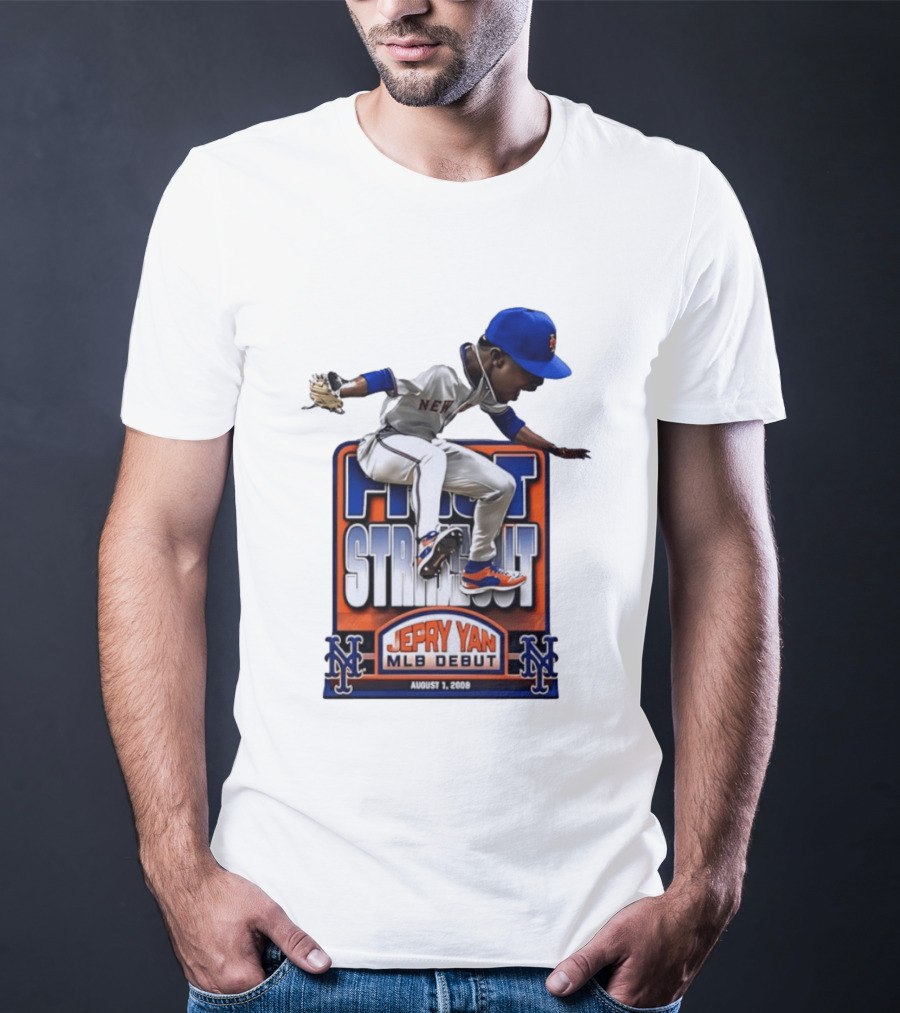 New York Mets Jepry Yan MLB Debut First Strikeout August 1 2008 T-Shirt