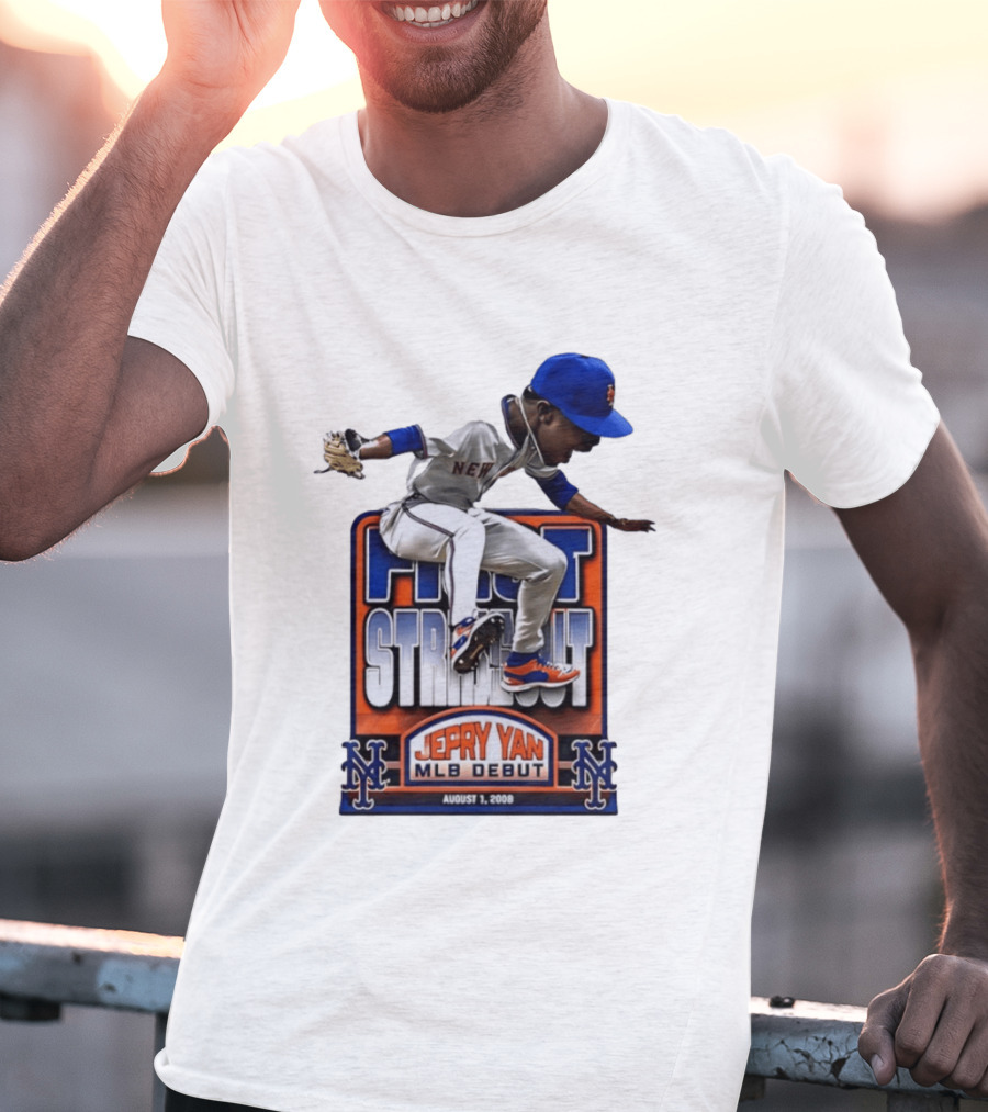 New York Mets Jepry Yan MLB Debut First Strikeout August 1 2008 T-Shirt