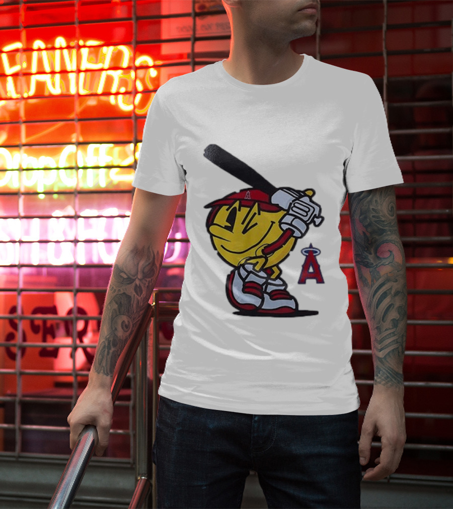 Los Angeles Angels Pacman Baseball T-Shirt