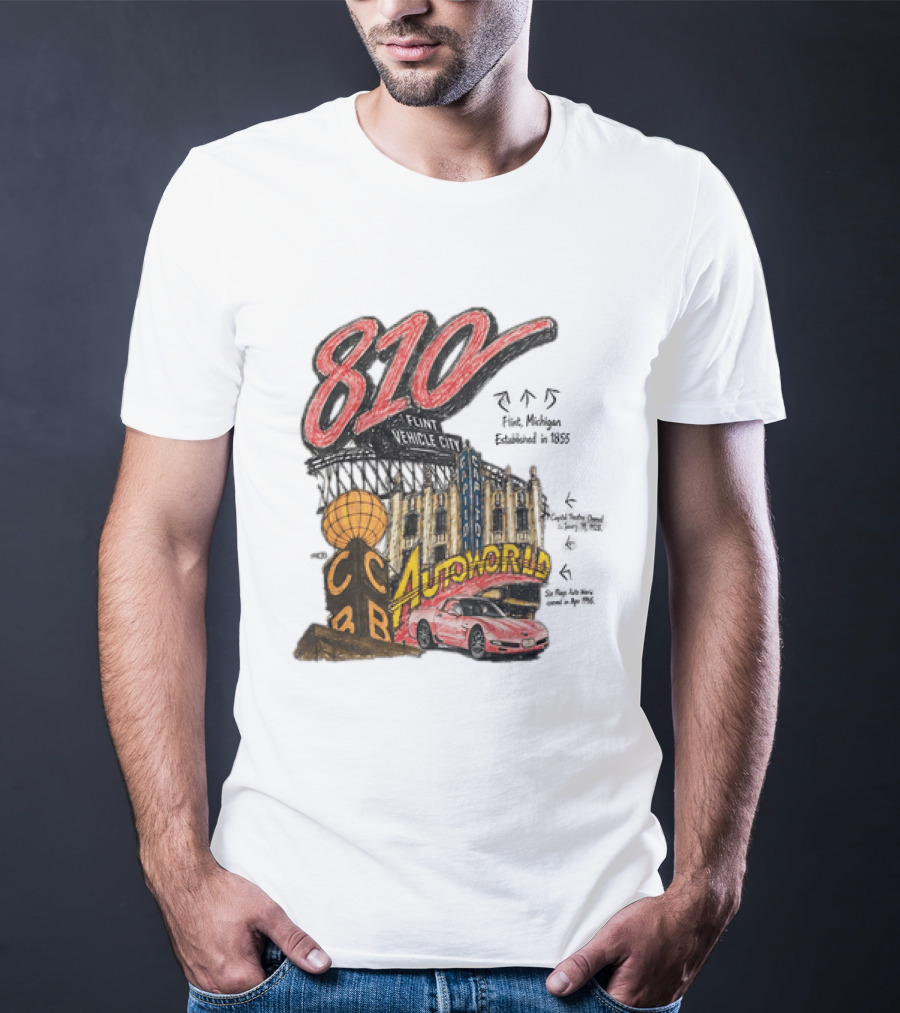 810 Flint Vehicle City Autoworld Grand Fountain Capitol Theatre McDonald's 810 Day Meal T-Shirt