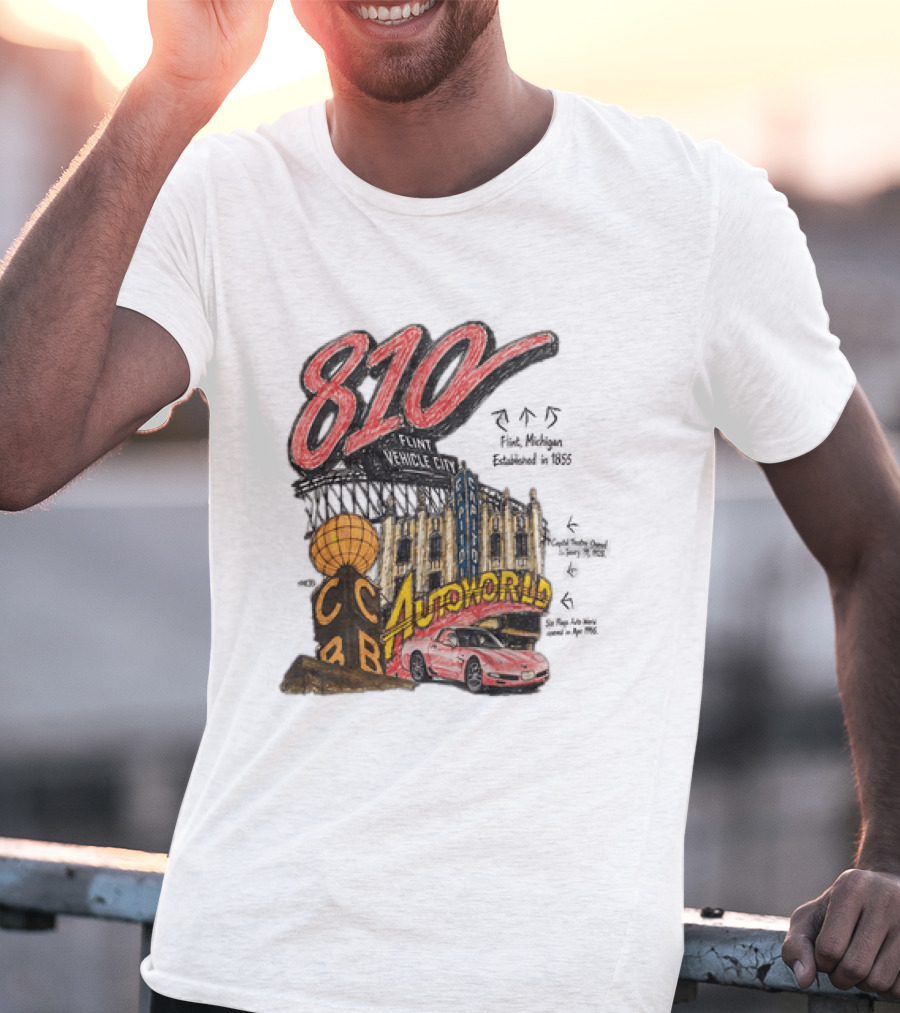 810 Flint Vehicle City Autoworld Grand Fountain Capitol Theatre McDonald's 810 Day Meal T-Shirt