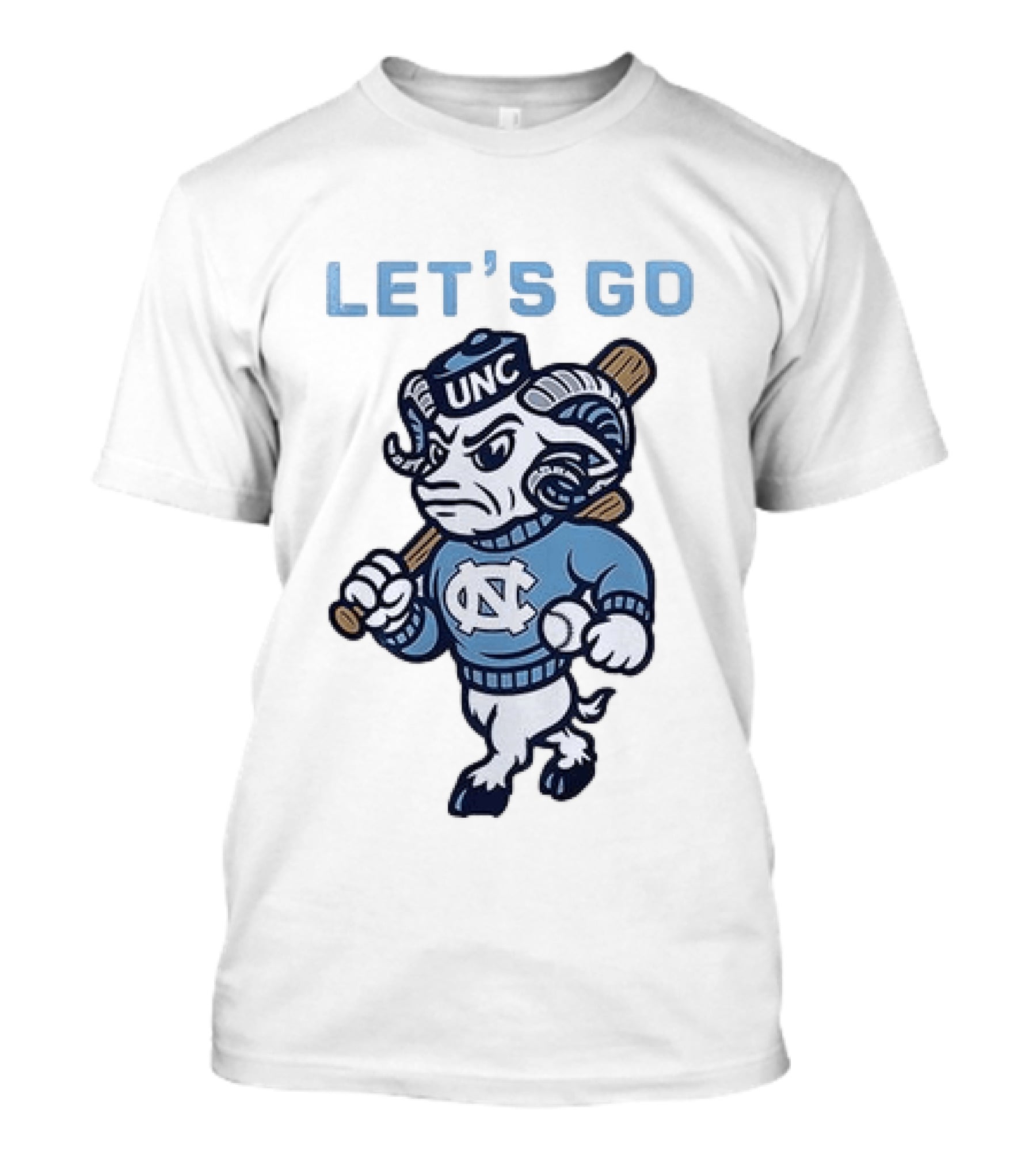 UNC Tar Heels Let's Go Baseball Ram T-Shirt