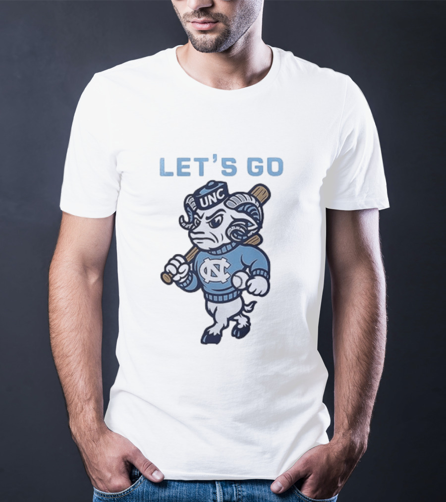 UNC Tar Heels Let's Go Baseball Ram T-Shirt