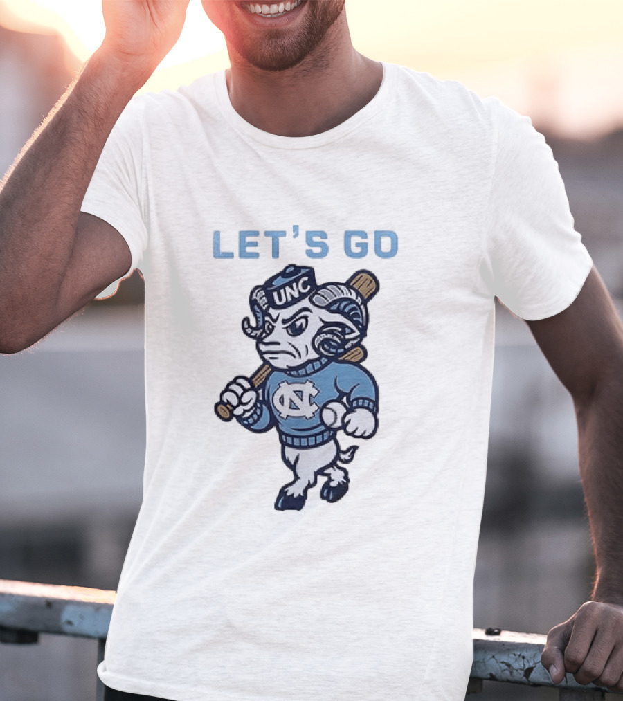 UNC Tar Heels Let's Go Baseball Ram T-Shirt