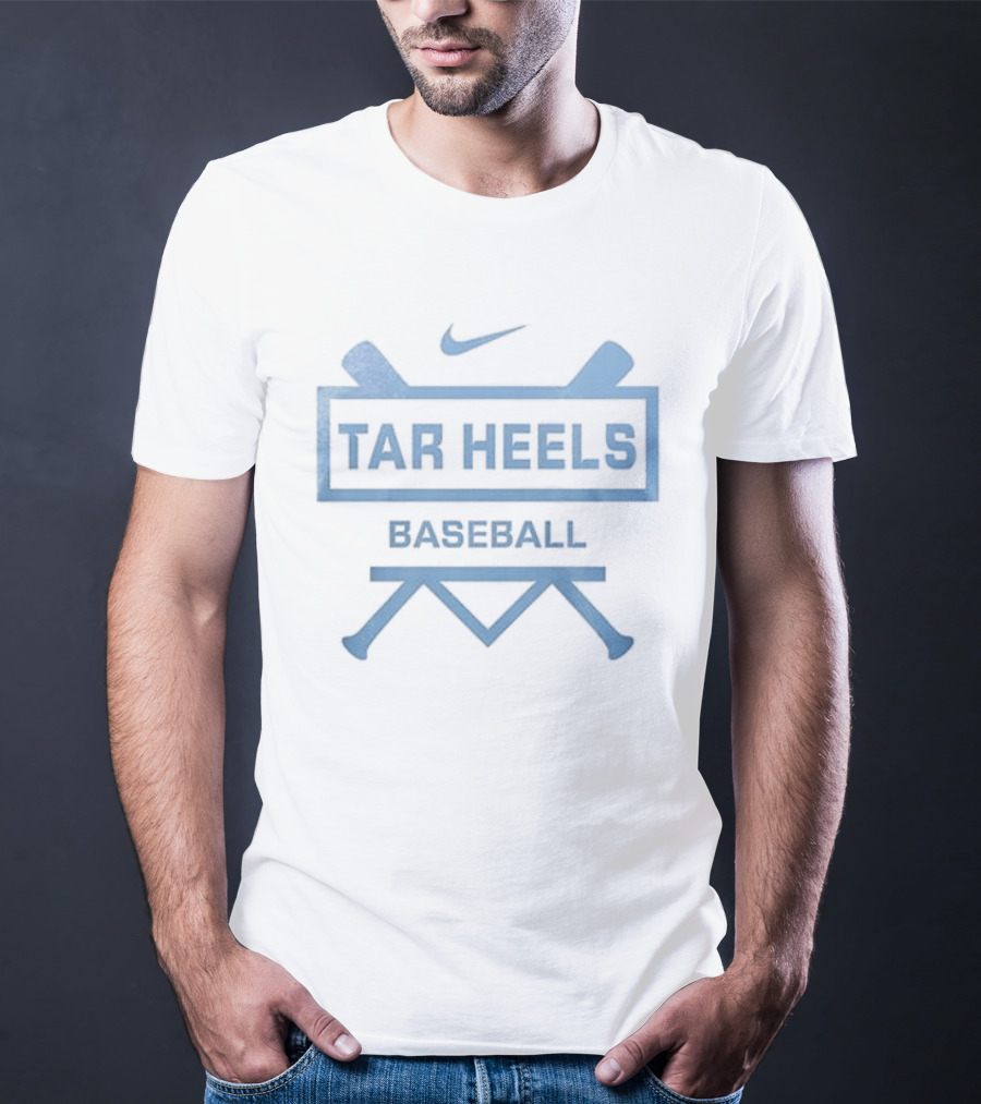 North Carolina Tar Heels Baseball Nike Logo Let's Go T-Shirt