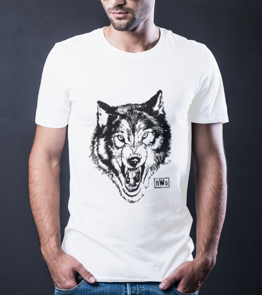 NWO New World Order Wolfpack Black Wolf Head T-Shirt