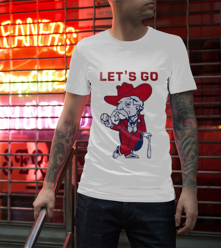 Ole Miss Rebel Mascot Let's Go Baseball T-Shirt