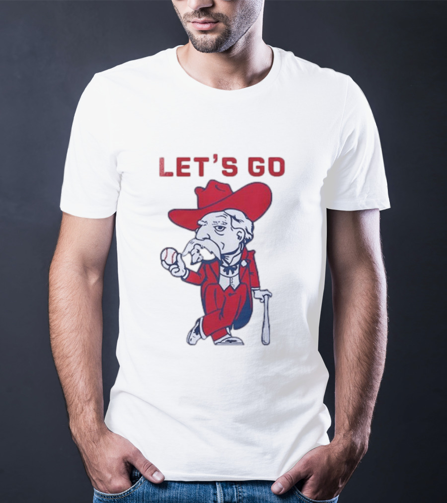 Ole Miss Rebel Mascot Let's Go Baseball T-Shirt