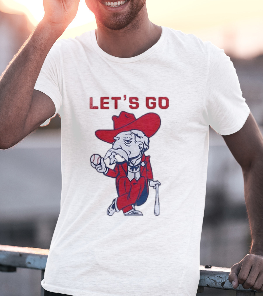 Ole Miss Rebel Mascot Let's Go Baseball T-Shirt
