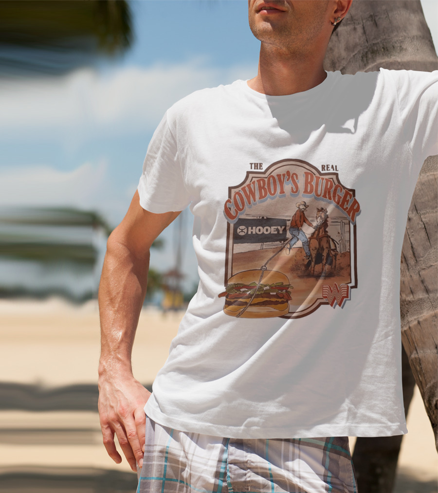 Hooey The Real Cowboy's Burger Western Ranch Rodeo T-Shirt