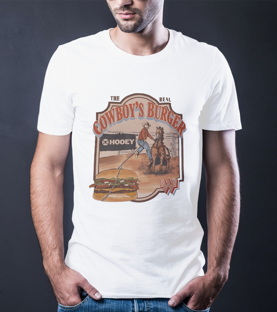 Hooey The Real Cowboy's Burger Western Ranch Rodeo T-Shirt