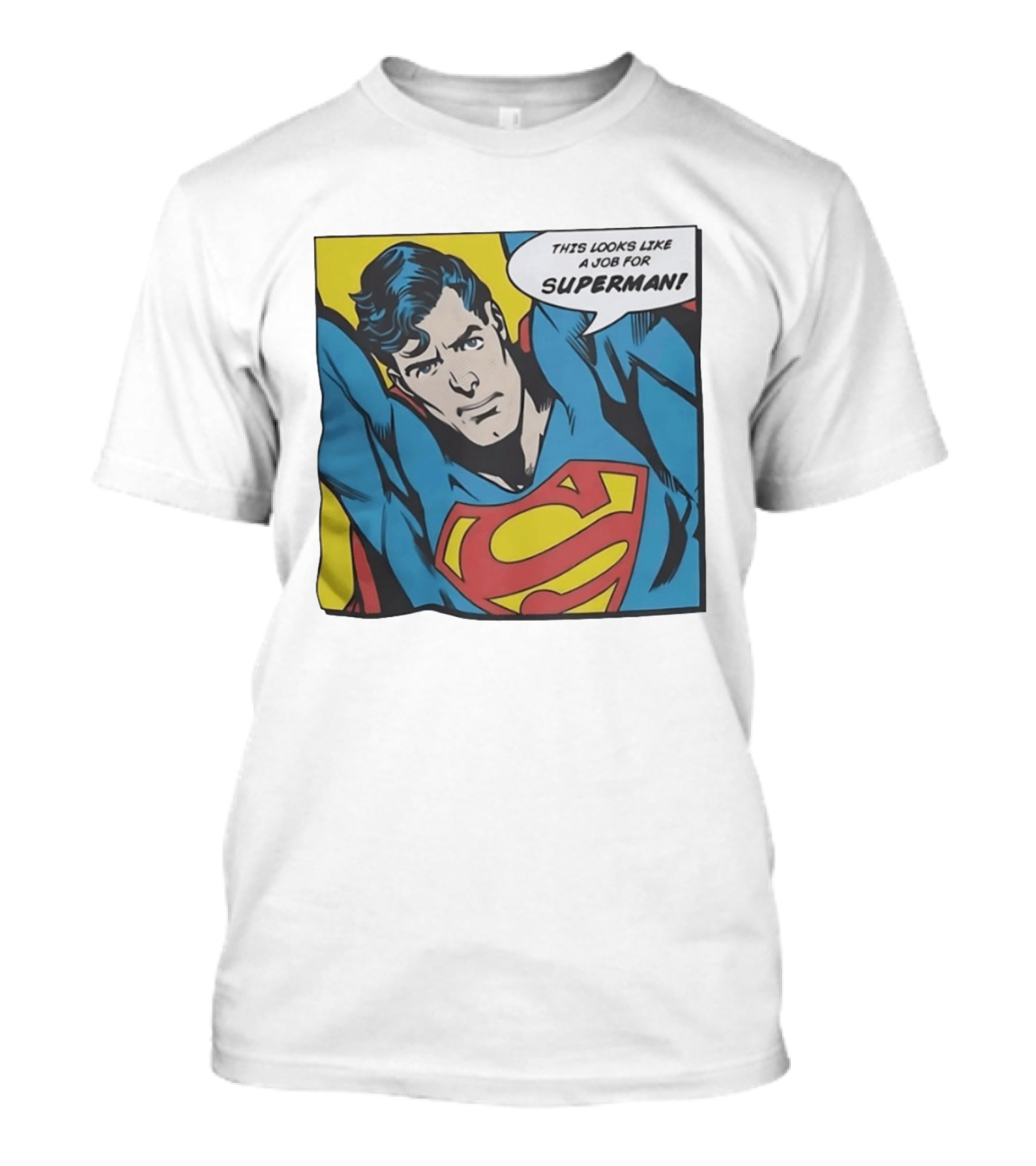 This Looks Like A Job For Superman Comic Panel Classic Superman Heroic Pose T-Shirt