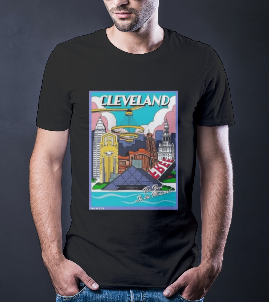 Cleveland The Best In The Midwest Only In City Skyline T-Shirt