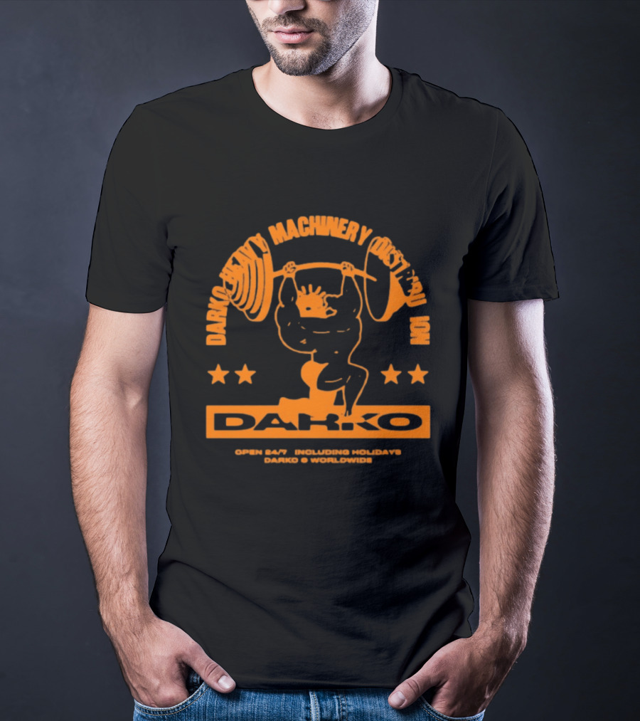 Darko Heavy Machinery Chest Pro Open 24 Hour Darko Worldwide T-Shirt