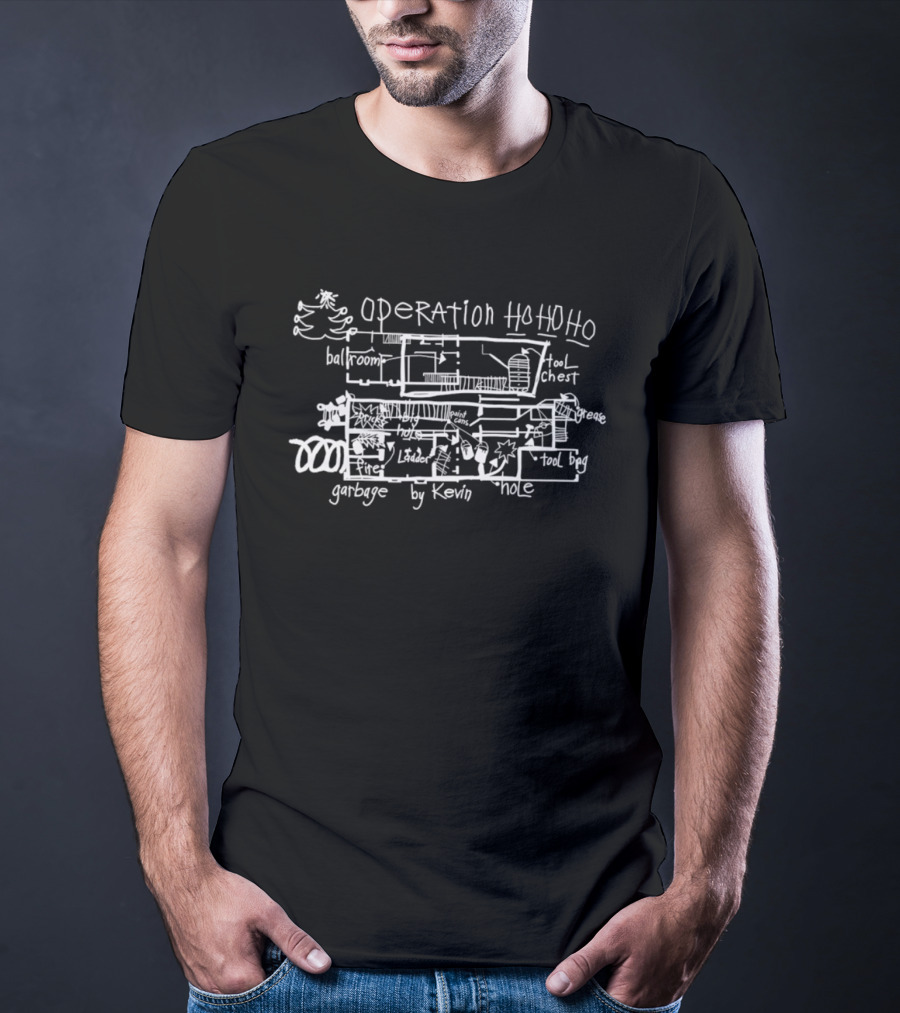 Operation HoHoHo Home Alone Blueprint Ballroom Tool Chest Hole Garbage By Kevin T-Shirt
