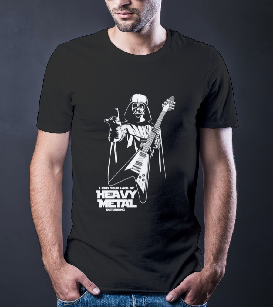 Darth Vader I Find Your Lack Of Heavy Metal Disturbing Guitar Jedi Star Wars T-Shirt