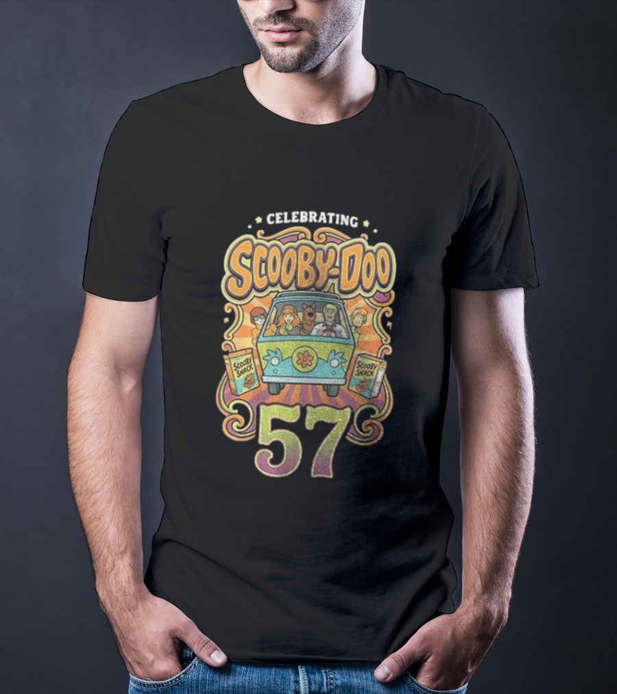 Celebrating 57 Years Scooby Doo And Mystery Machine Adventure T-Shirt