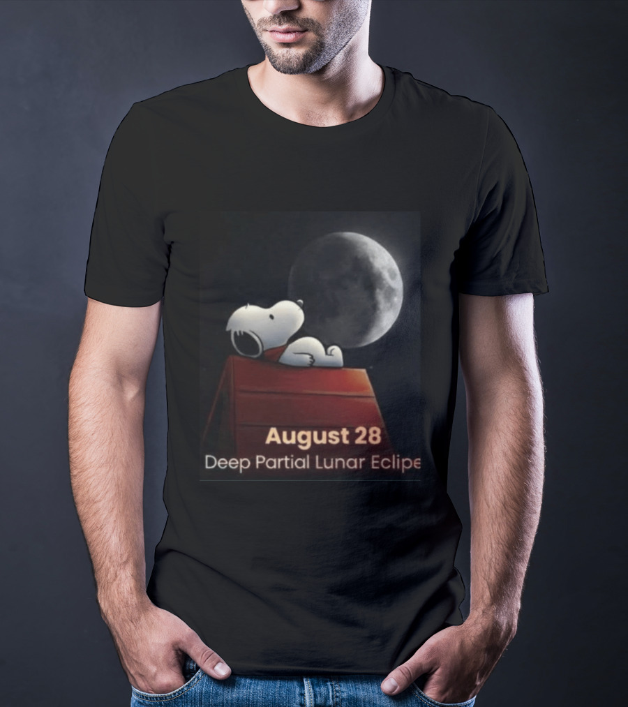 Snoopy August 28 Deep Partial Lunar Eclipse 2026 T-Shirt