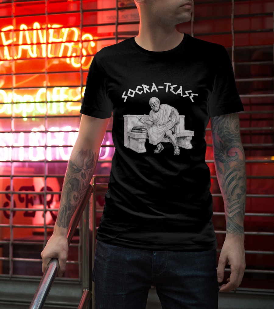 Socra Tease Socrates Philosopher Pun Philosophy Classic Bench T-Shirt