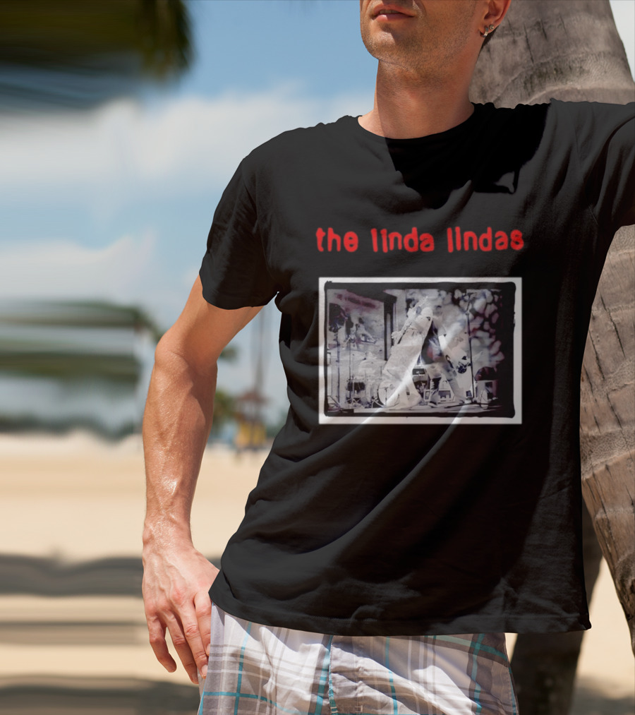 The Linda Lindas Live Performance Punk Rock Black And White Stage Scene T-Shirt