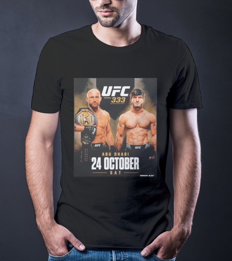 UFC 333 Alexander Volkanovski Vs Movsar Evloev 24 October Abu Dhabi Event T-Shirt