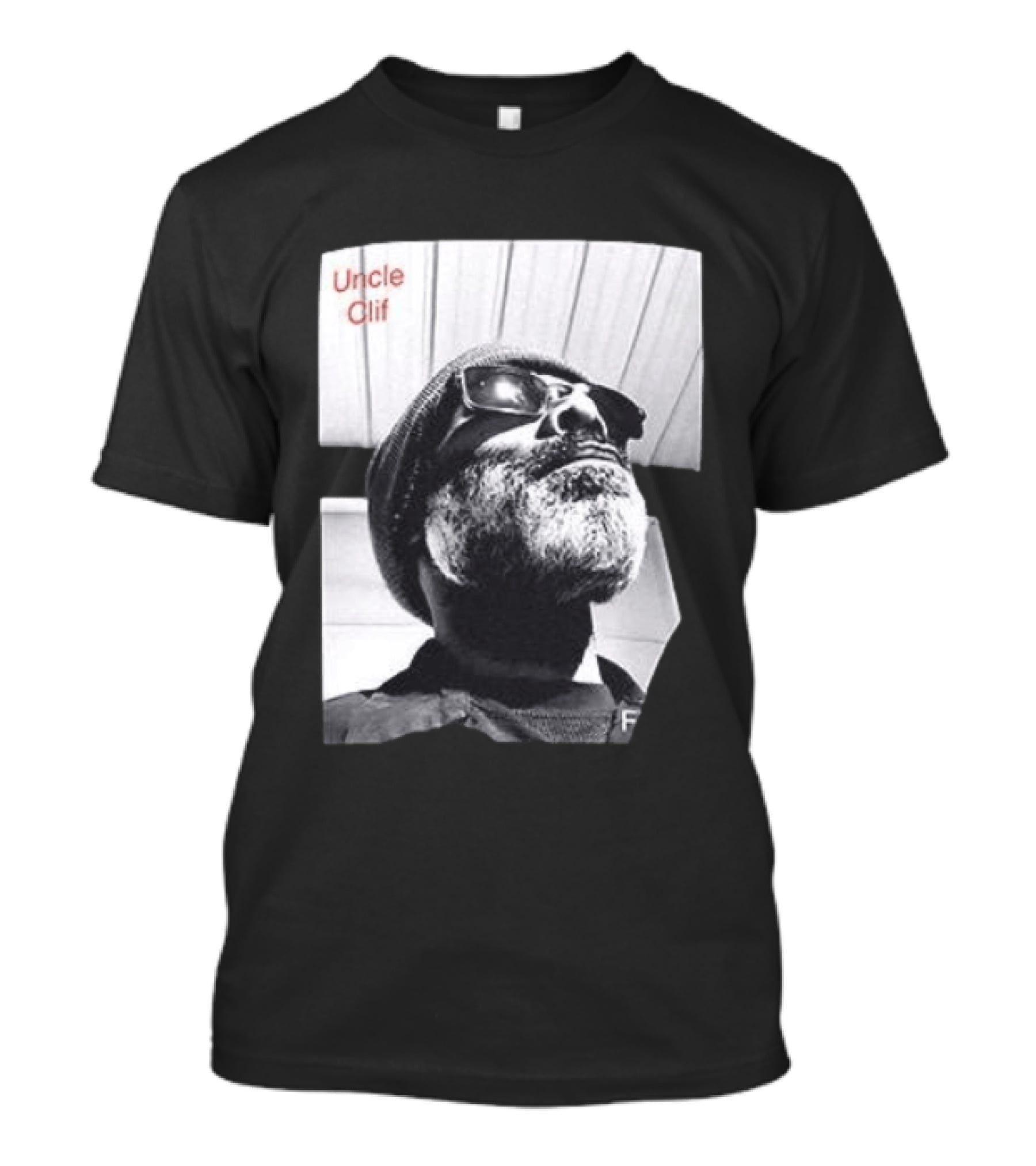 Uncle Clif Bring Back Common Sense Vintage Style Black And White Bearded Man In Sunglasses T-Shirt