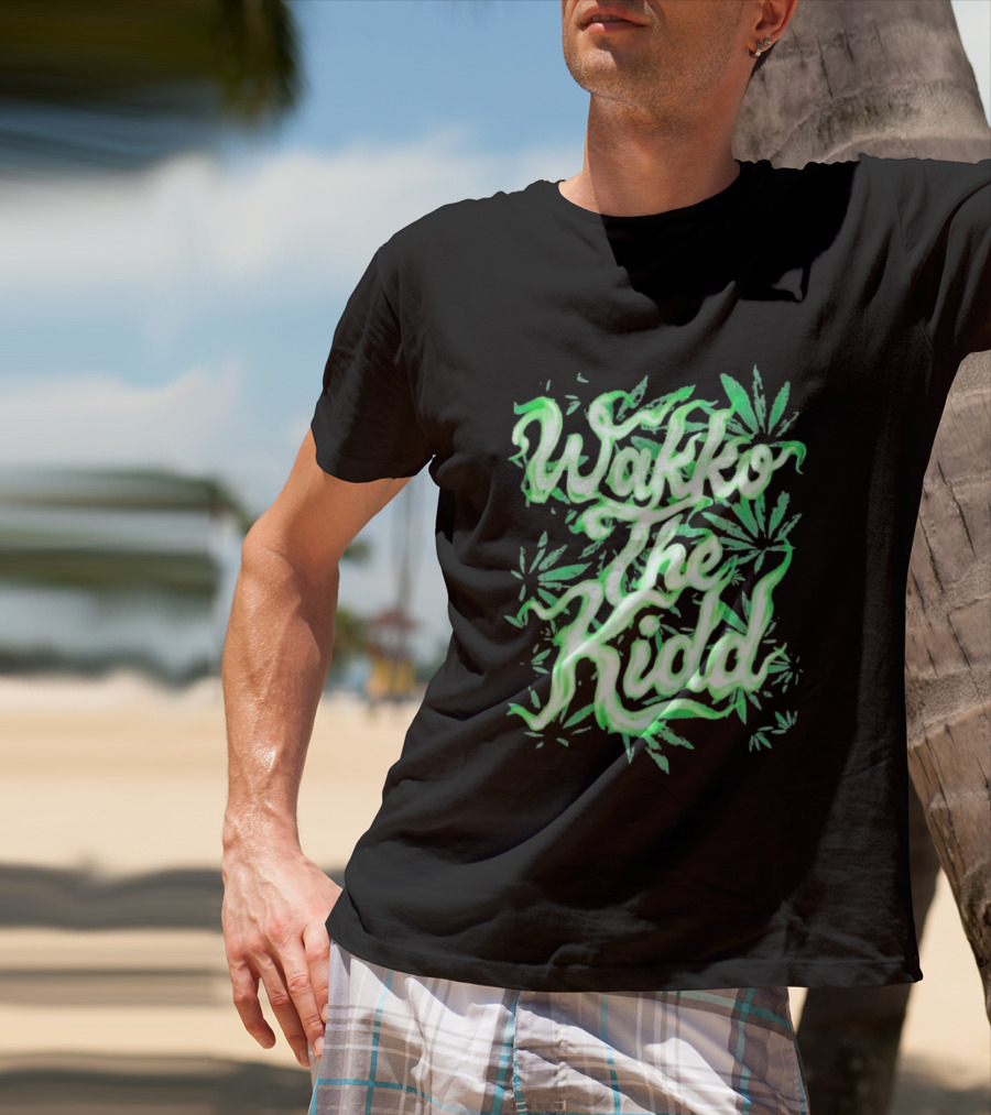Wakko The Kidd Green Cannabis Leaf Marijuana T-Shirt