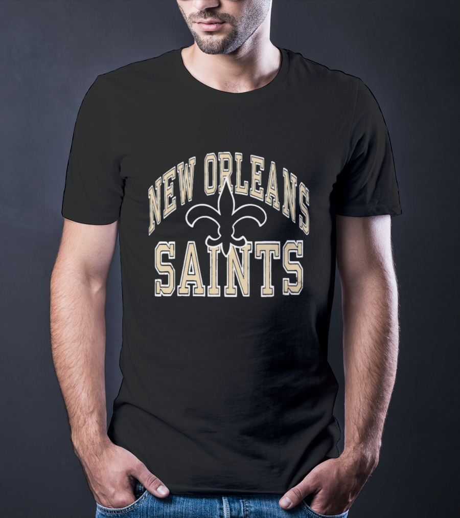 New Orleans Saints Fleur De Lis Football T-Shirt