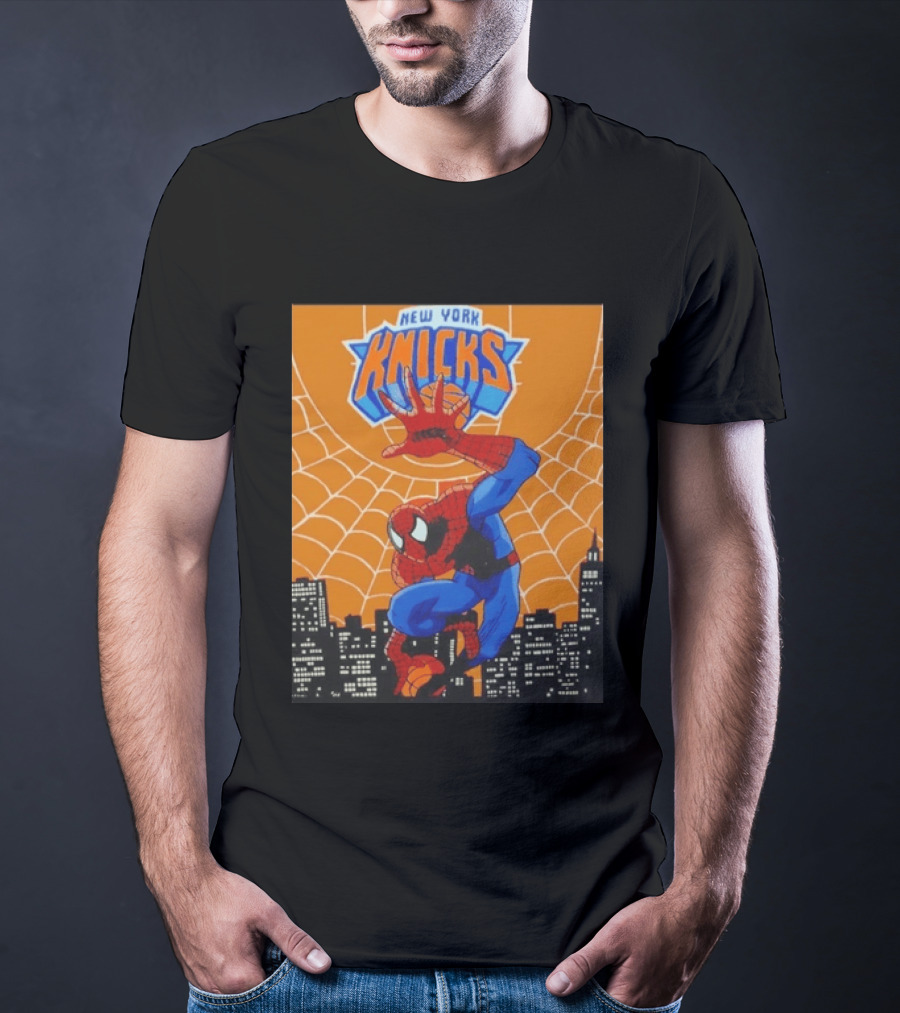 New York Knicks Spider Man Basketball T-Shirt
