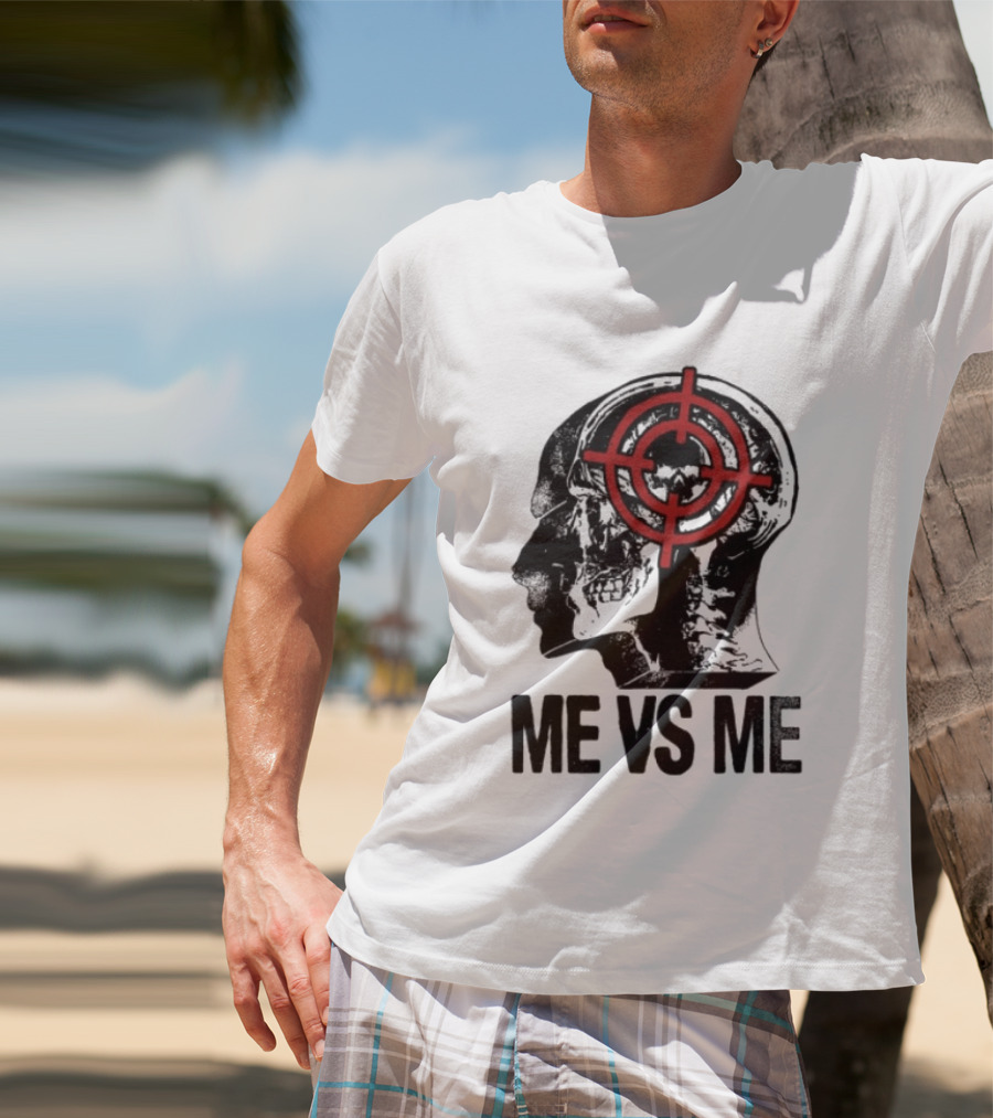 Get A Real Job Kid Store Me Vs Me White Target Head T-Shirt