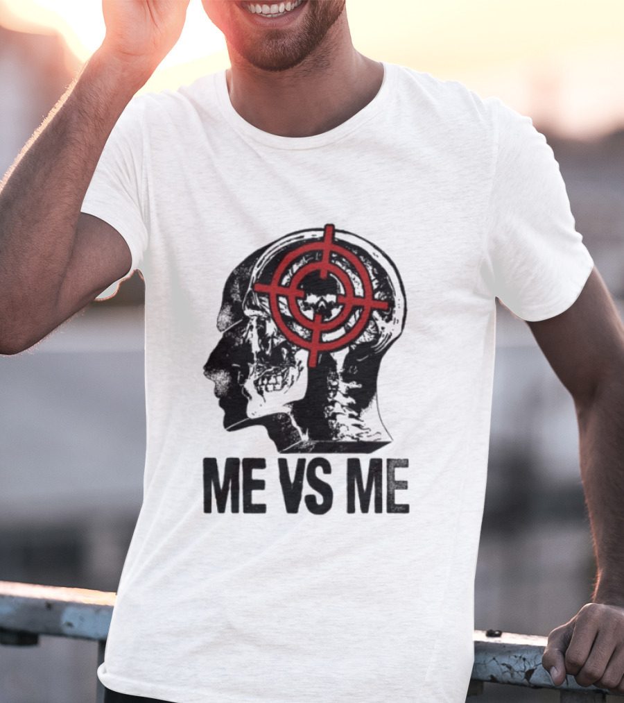 Get A Real Job Kid Store Me Vs Me White Target Head T-Shirt