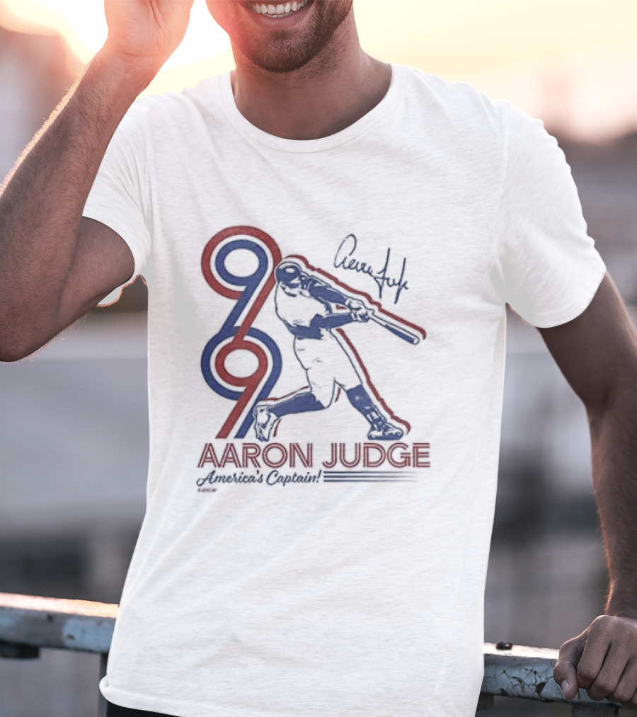 New York Yankees Aaron Judge America's Captain Signature Swing T-Shirt
