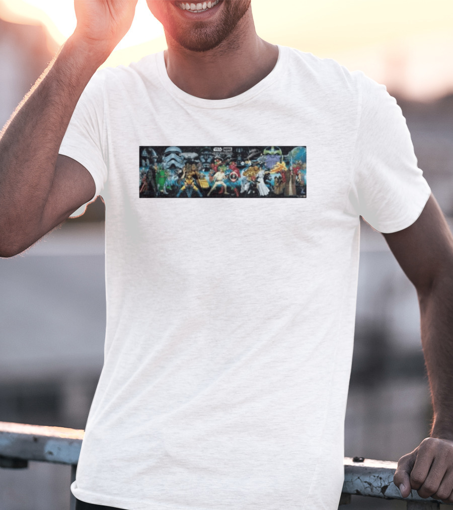 Star Wars X Marvel Hope Assembles Characters Lineup T-Shirt