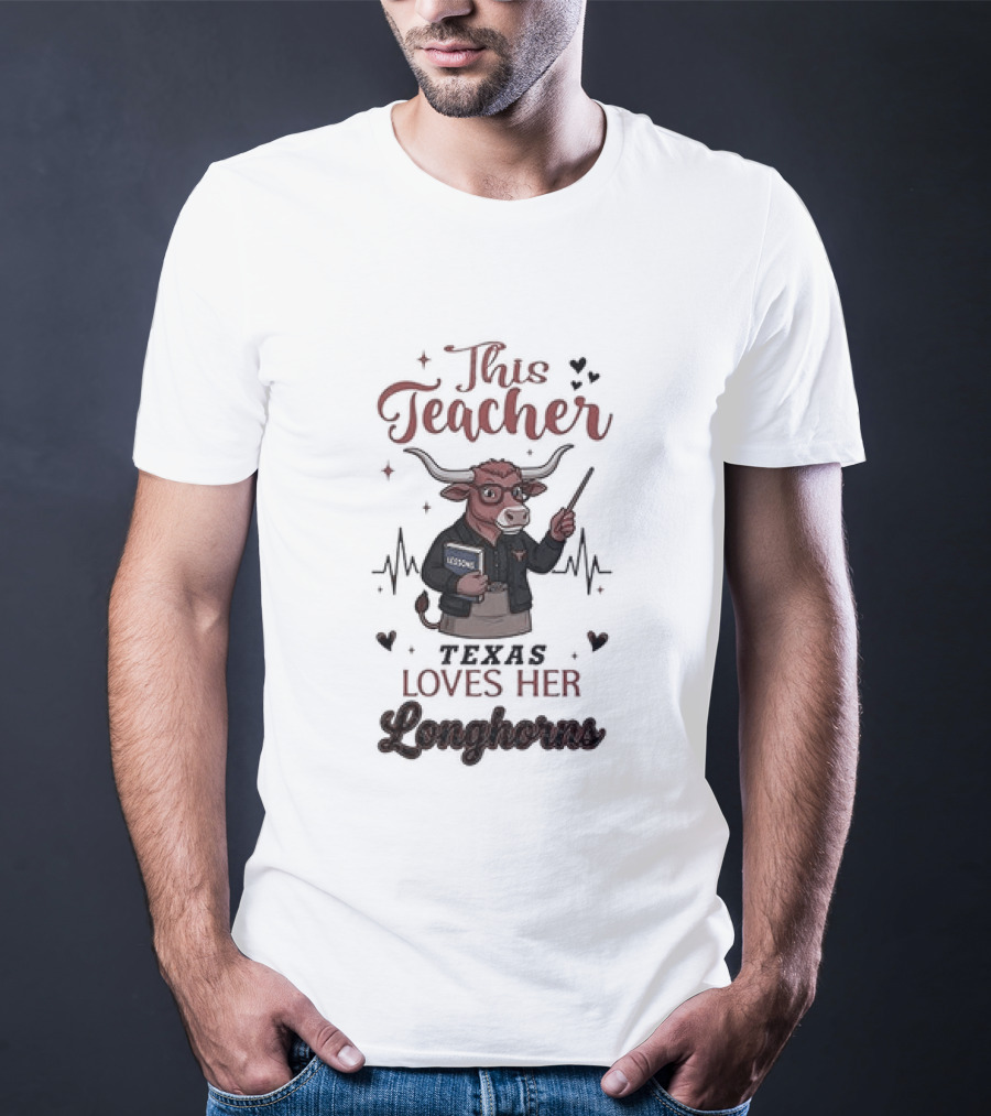 Texas Longhorns This Teacher Love Football T-Shirt