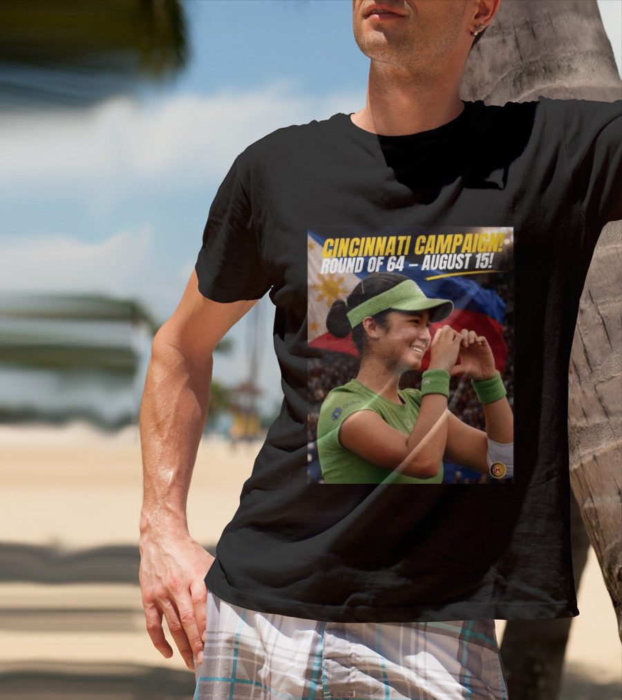 Cincinnati Campaign Round Of 64 August 15 Philippines Flag Tennis T-Shirt