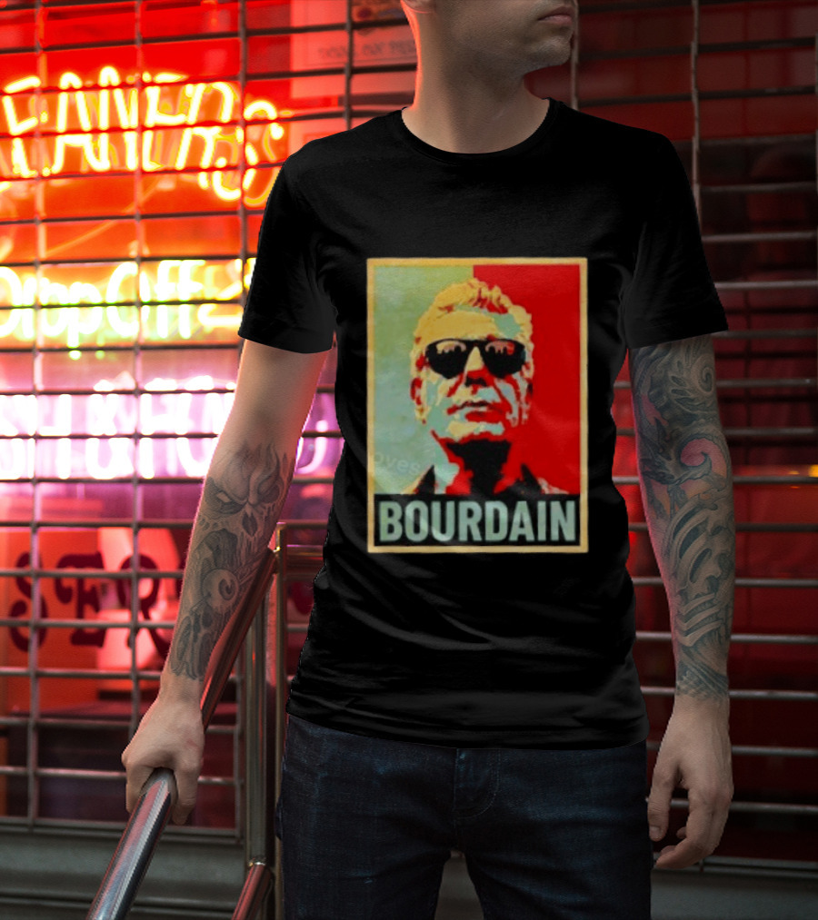 Bourdain Hope Iconic Style Image T-Shirt