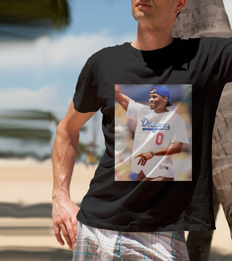 Russell Westbrook Dodgers 0 Jersey Celebration T-Shirt