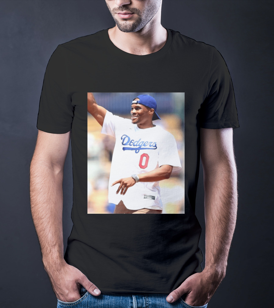 Russell Westbrook Dodgers 0 Jersey Celebration T-Shirt