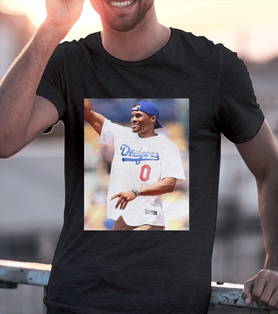 Russell Westbrook Dodgers 0 Jersey Celebration T-Shirt
