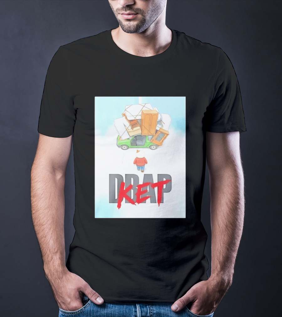 Drap Ket Cat Moving Day Car Furniture Chaos T-Shirt